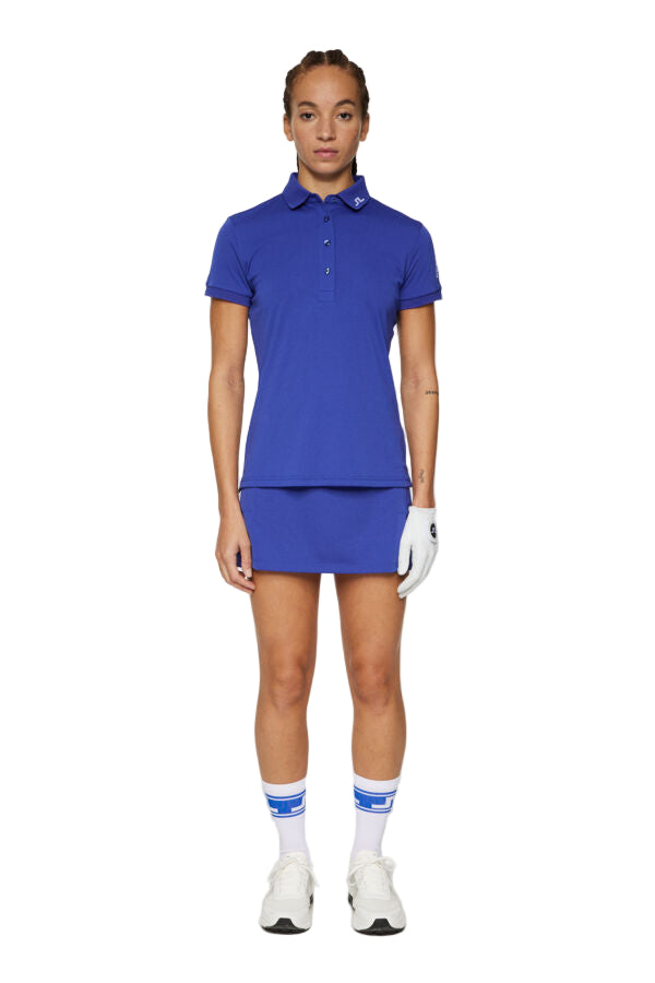 J. Lindeberg Damskie Polo Tour Tech Clematis Blue