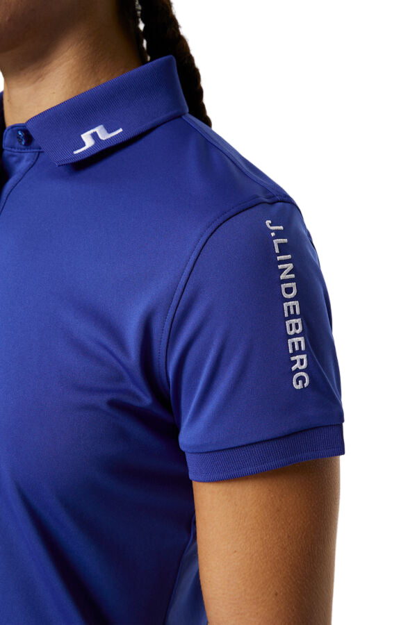 J. Lindeberg Damskie Polo Tour Tech Clematis Blue