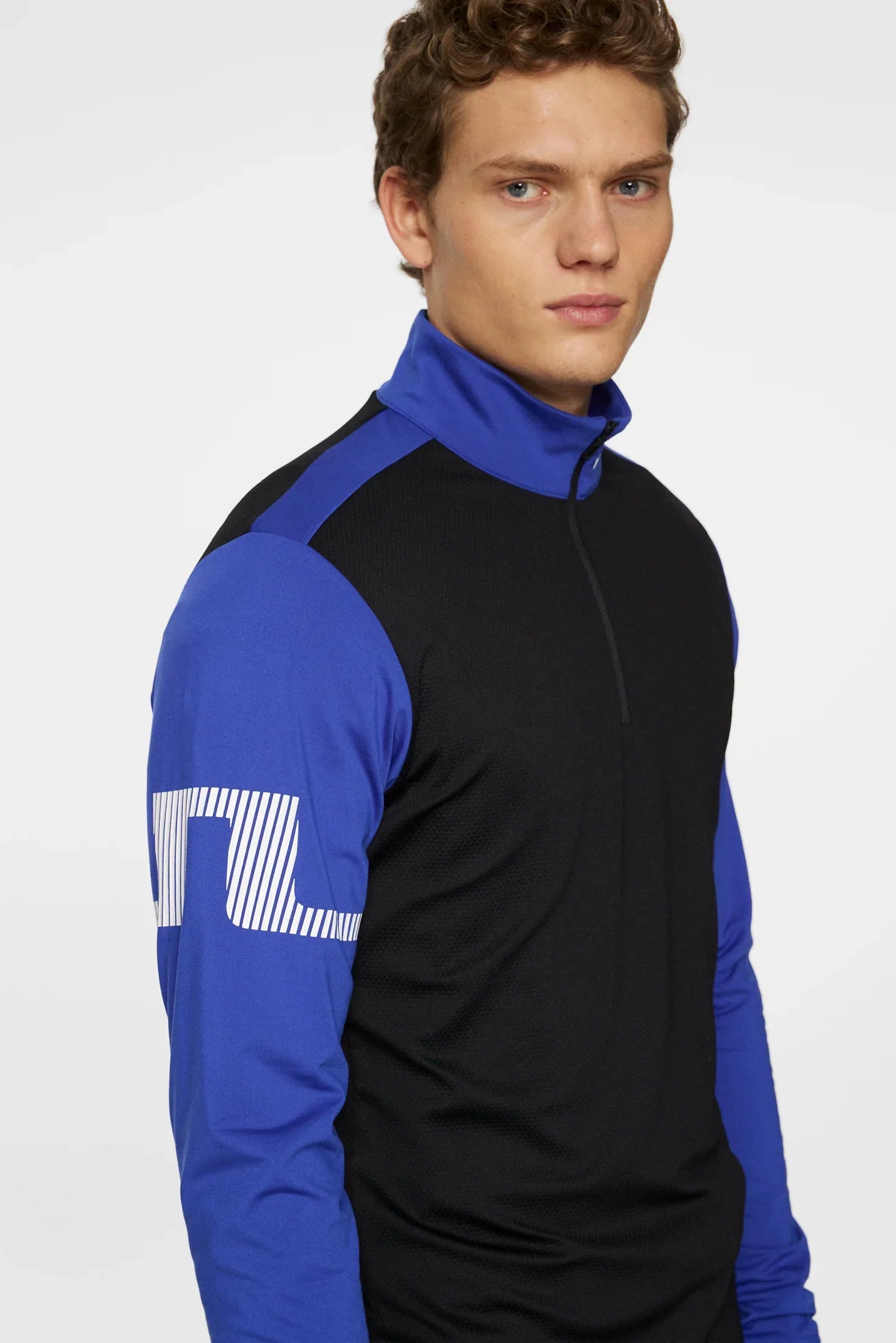 J.Lindeberg Męski Mid Layer Heath Strike Clematis Blue - Epic Golf