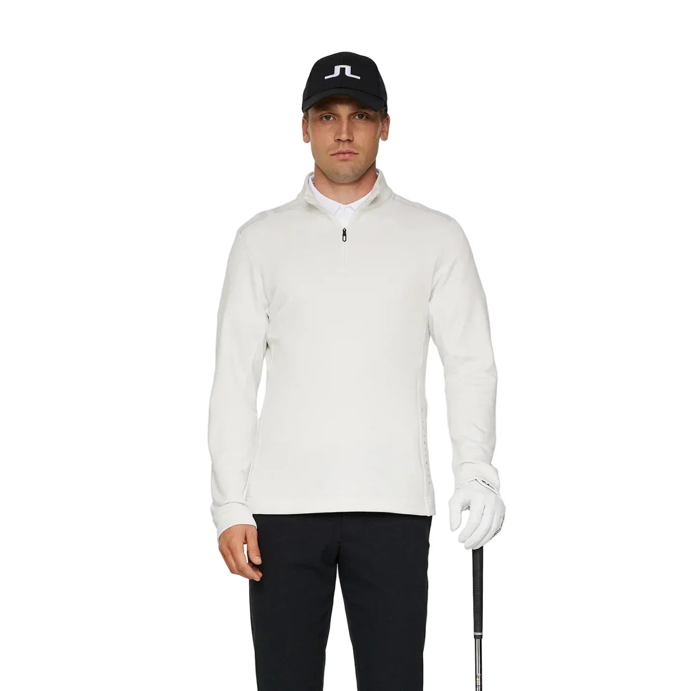 J.Lindeberg Męska Bluza Vinnie Quarter Zip Mid Layer Barely Blue - Epic Golf