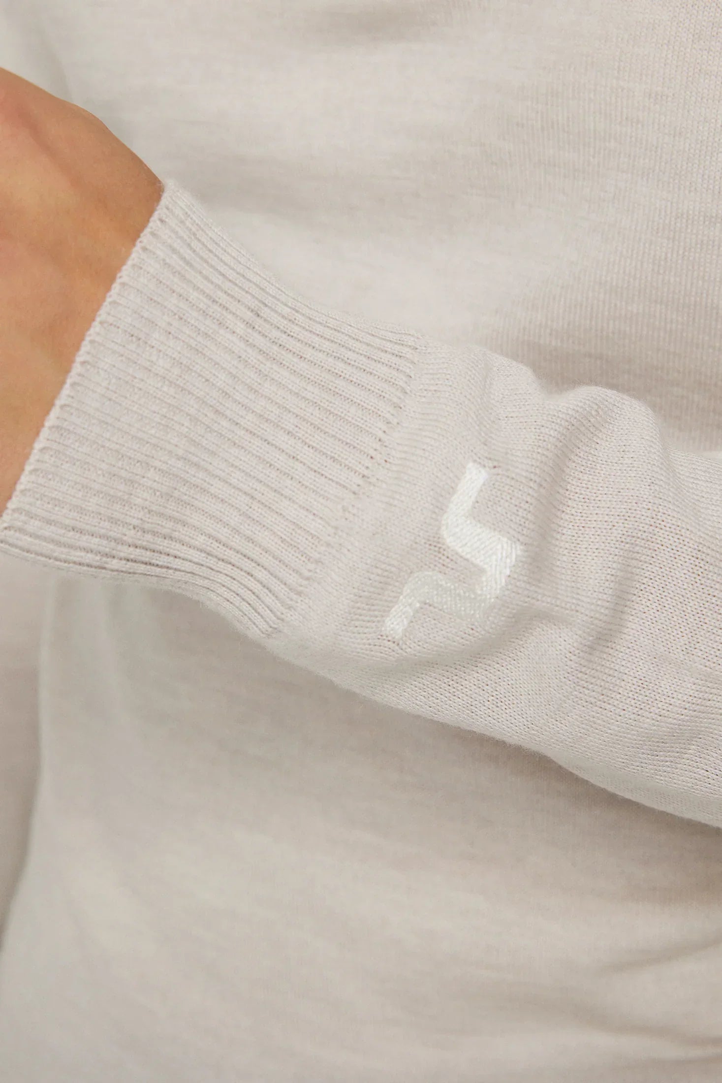 J.Lindeberg Męski Sweter Merino Kian Zipped Moonbeam - Epic Golf