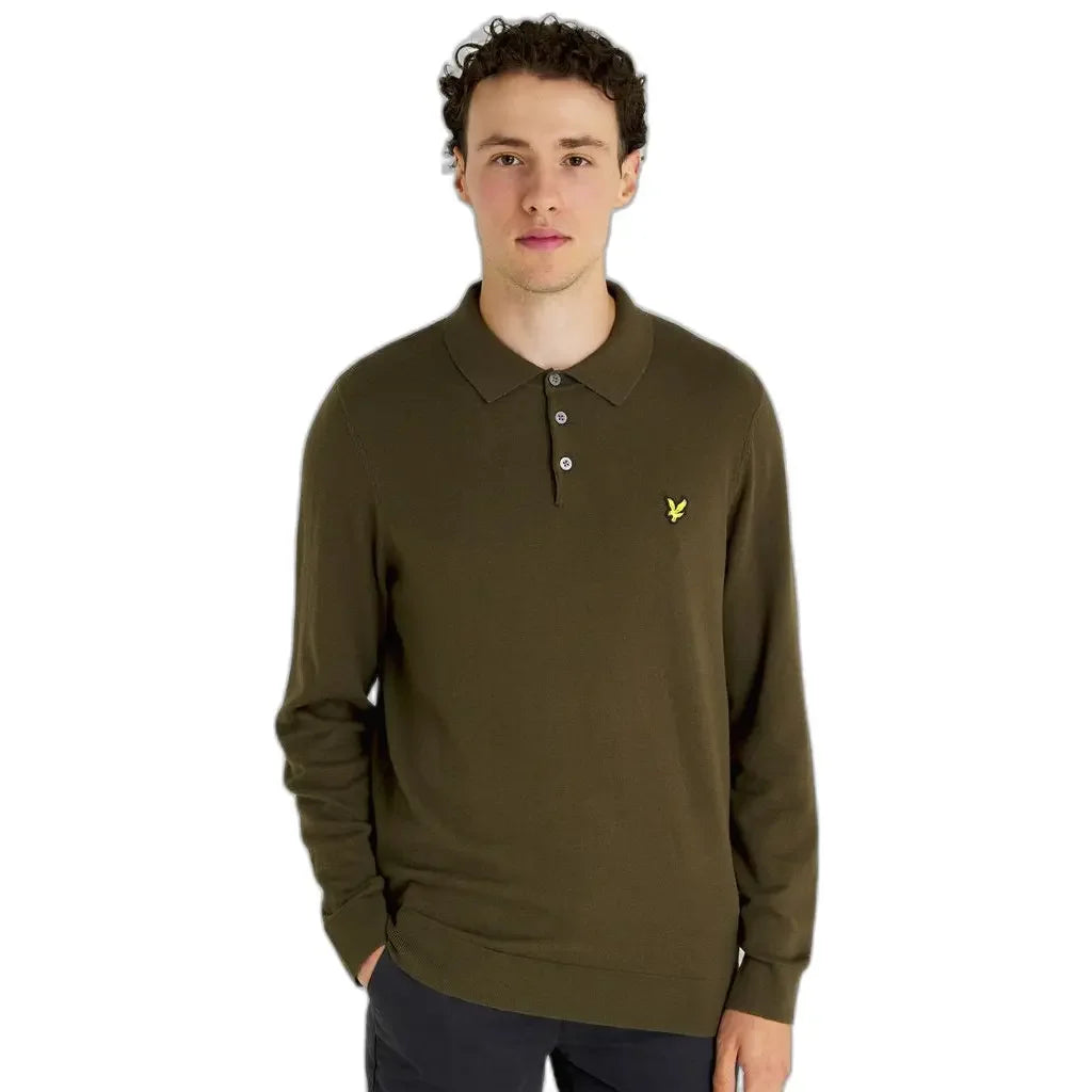 Lyle and Scott Long Sleeve Polo Shirt Męska Koszula z Długim Rękawem - Epic Golf