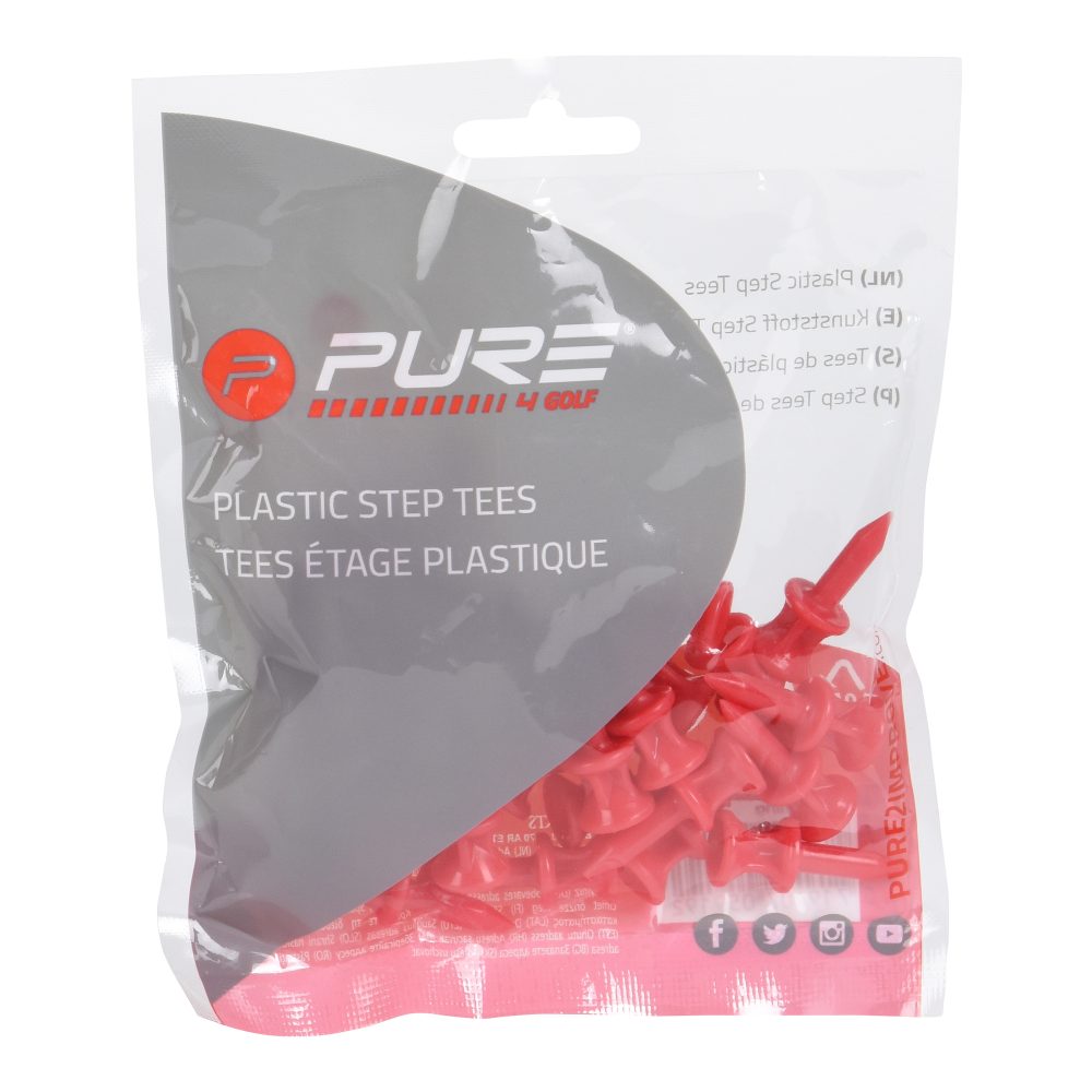 Pure2Improve Plastikowe Tee 31mm Red