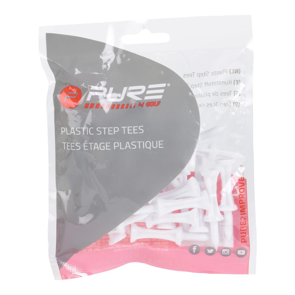Pure2Improve Plastikowe Tee 51mm White
