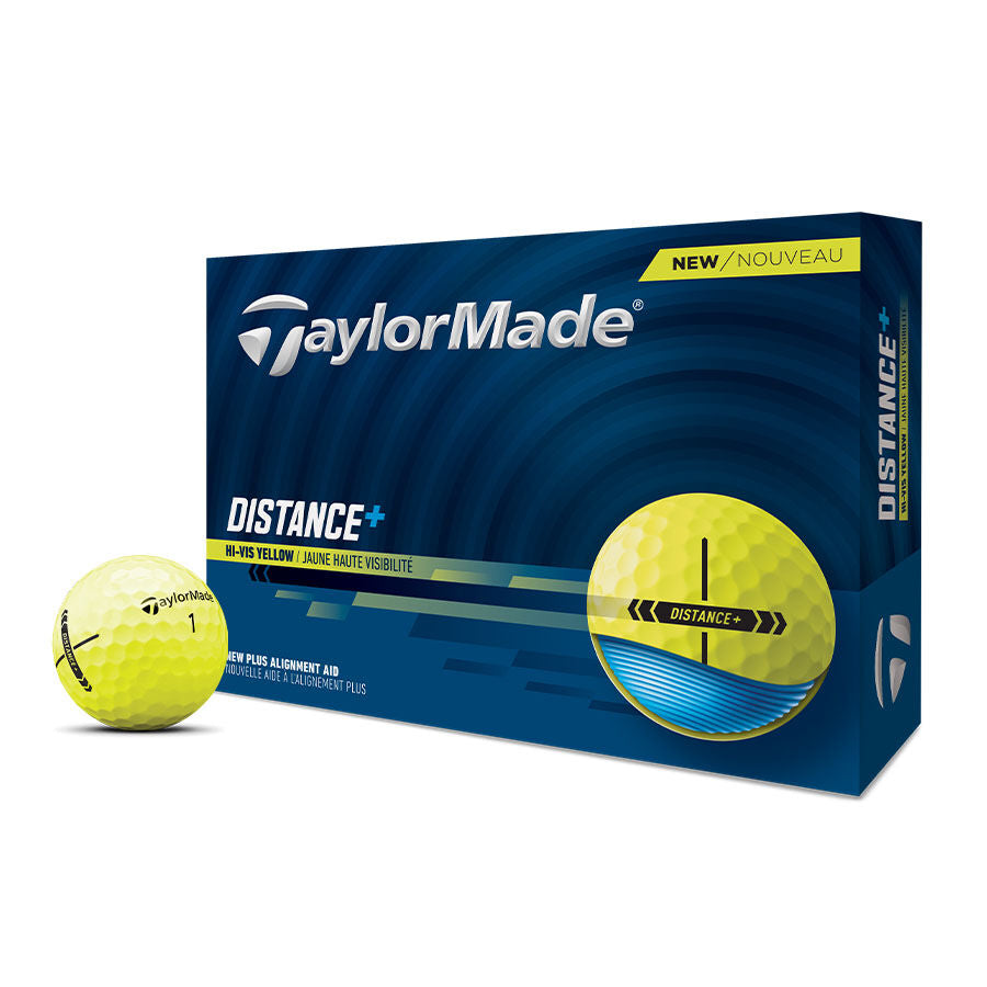 Taylormade Piłki Distance + Yellow 2025