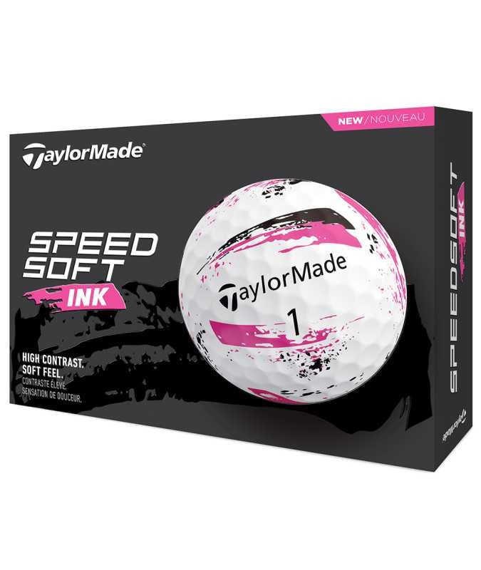 Taylormade Piłki Speedsoft Ink Różowe, 12 sztuk