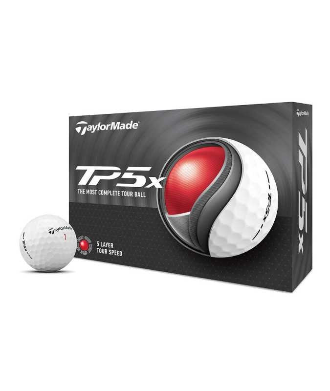Taylormade Piłki TP5x Białe 2024, 12 sztuk