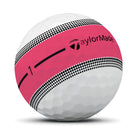 Taylormade Piłki Tour Response Stripe Neon Pink, 12 sztuk