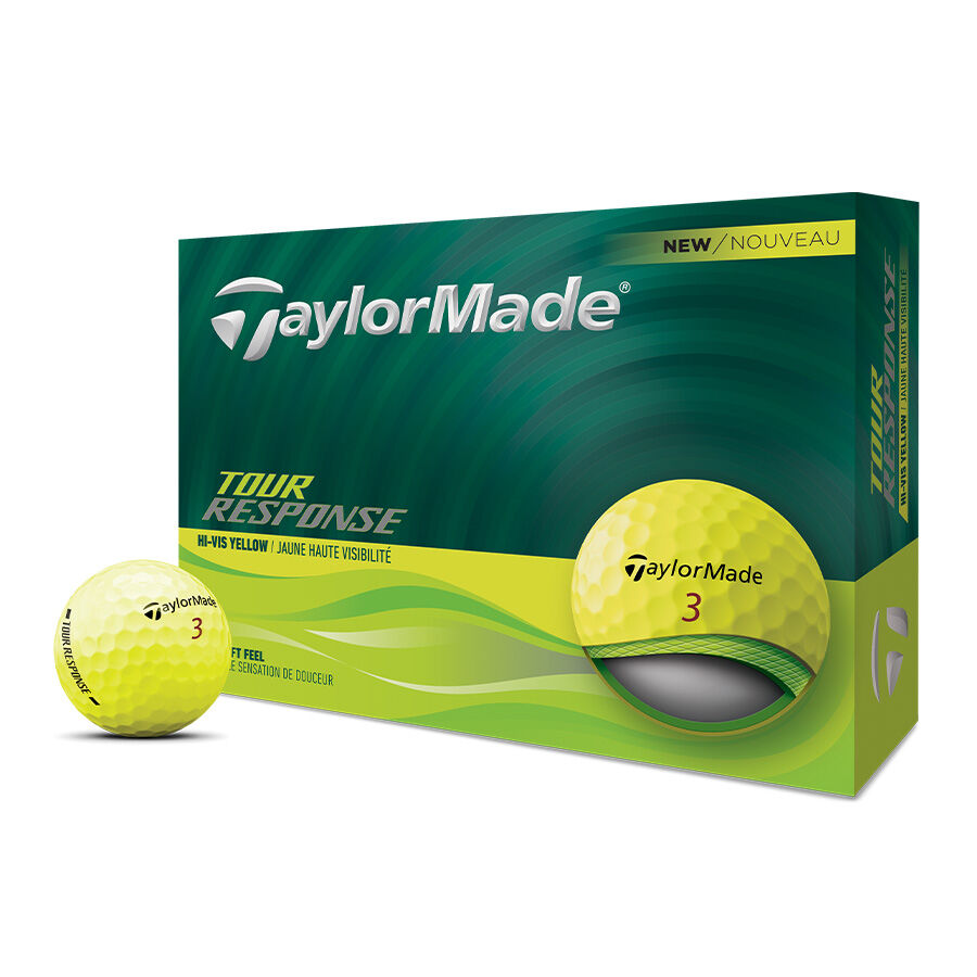 Taylormade Piłki Tour Response Yellow 2025, 12 sztuk