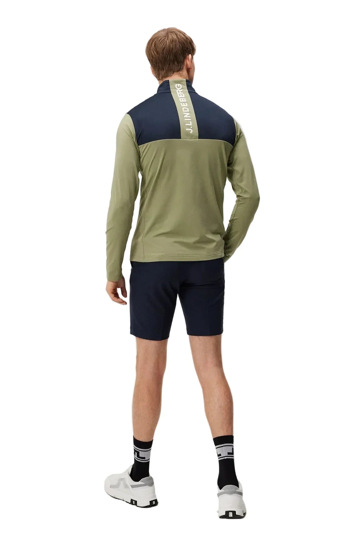 J.Lindeberg Banks Mid Layer Oil Green - Epic Golf