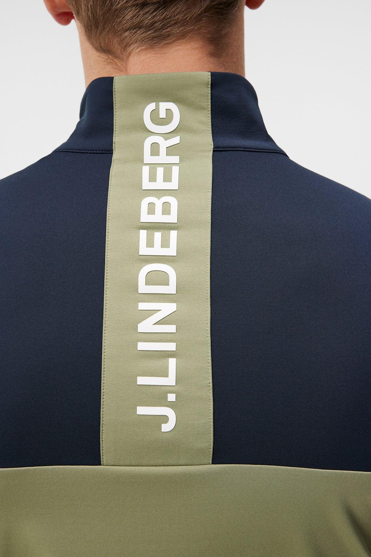 J.Lindeberg Banks Mid Layer Oil Green - Epic Golf