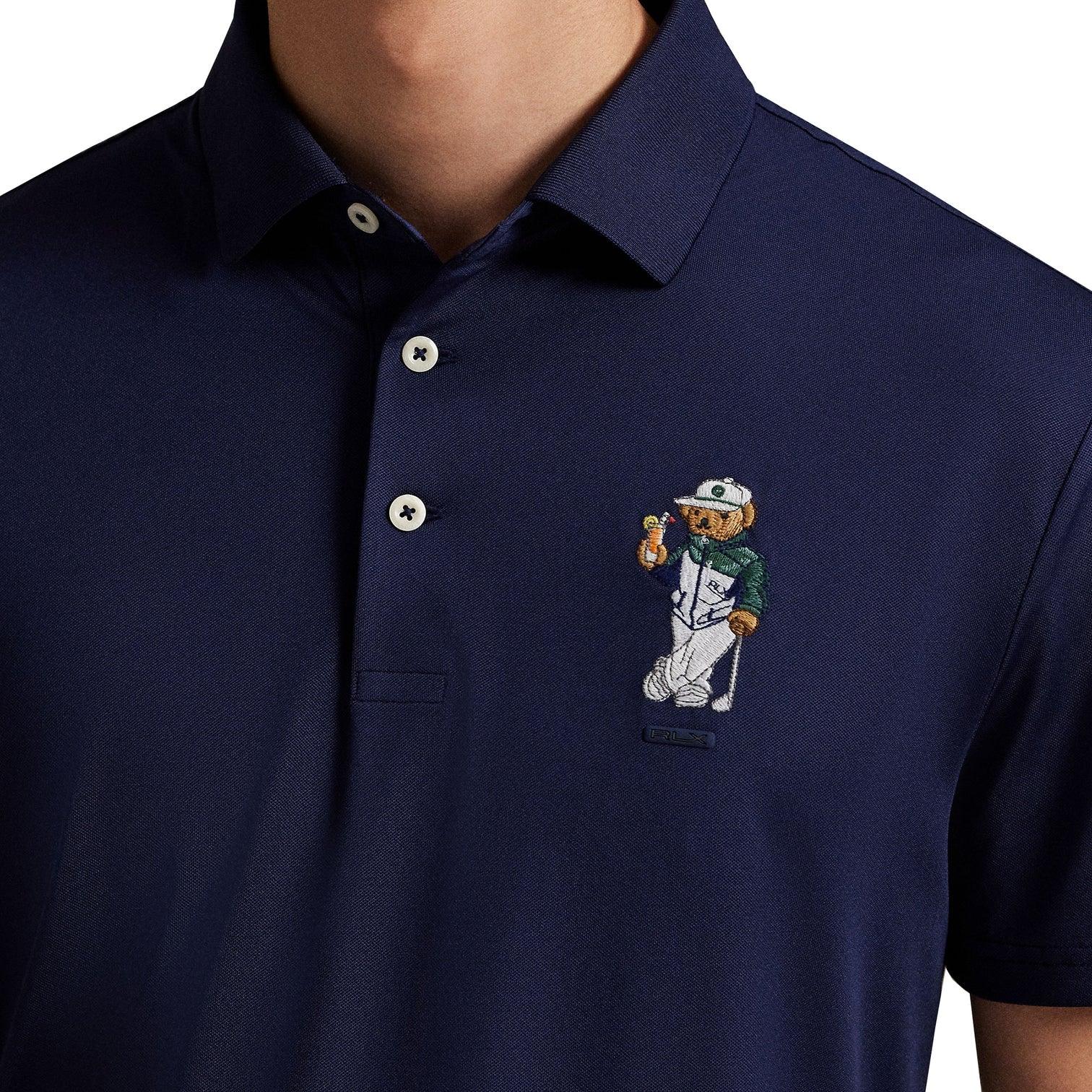 Ralph Lauren Performance Bear Navy Polo Męskie - Epic Golf