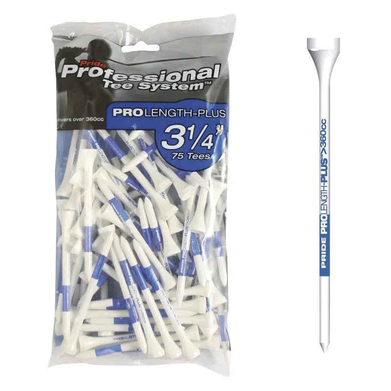 Pride Golf PTS 3-1/4" Bags of 75 Tees Blue - Epic Golf