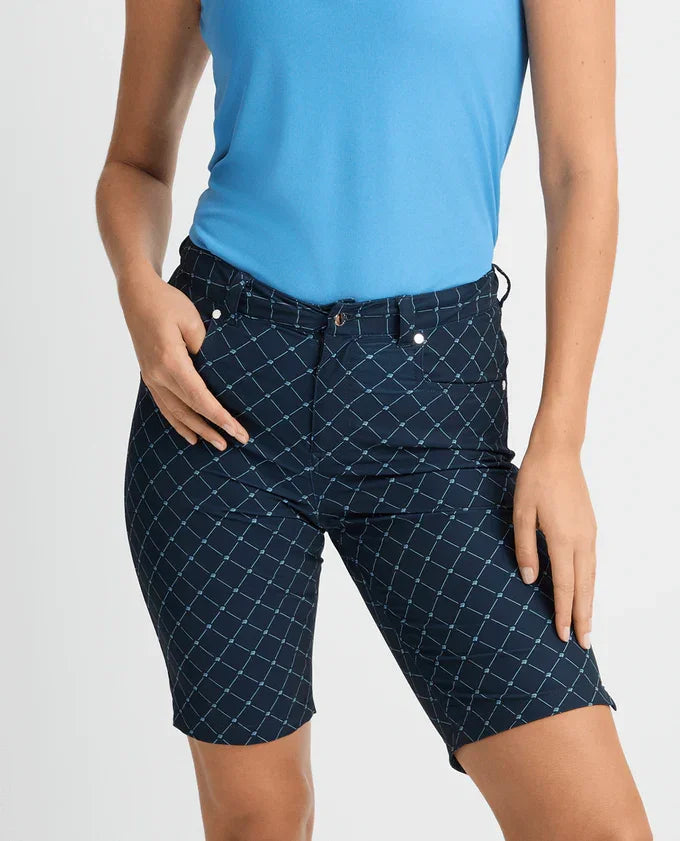 Rohnisch Spodenki Chie Bermuda Micro Check Navy - Epic Golf