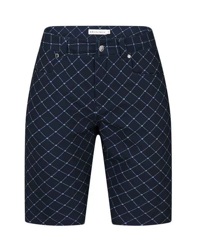 Rohnisch Spodenki Chie Bermuda Micro Check Navy - Epic Golf