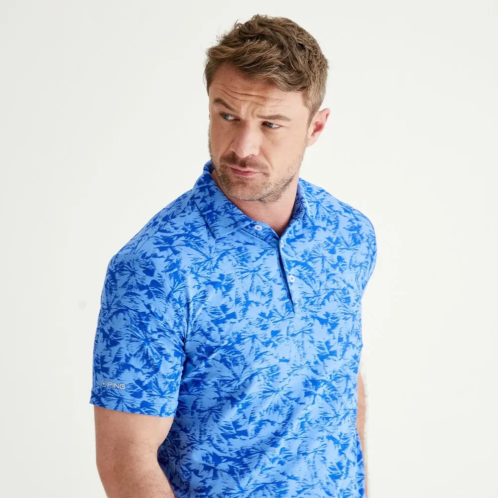 Ping Męskie Polo Diego Cornflower Blue Multi - Epic Golf