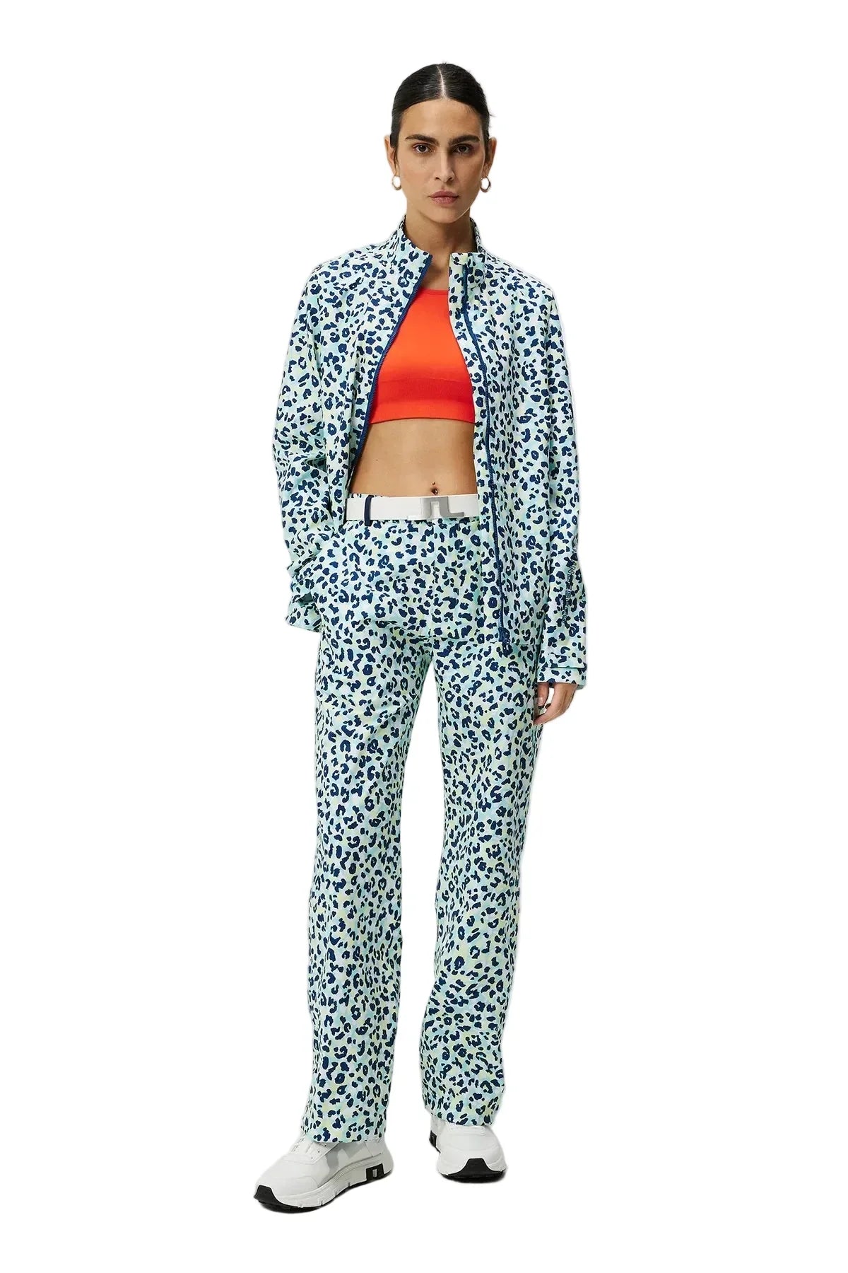 J.Lindeberg Evertine Jacket Leopard Aruba Blue - Epic Golf