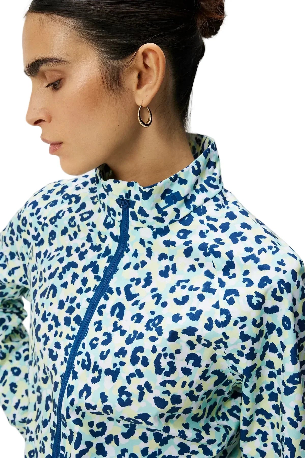 J.Lindeberg Evertine Jacket Leopard Aruba Blue - Epic Golf