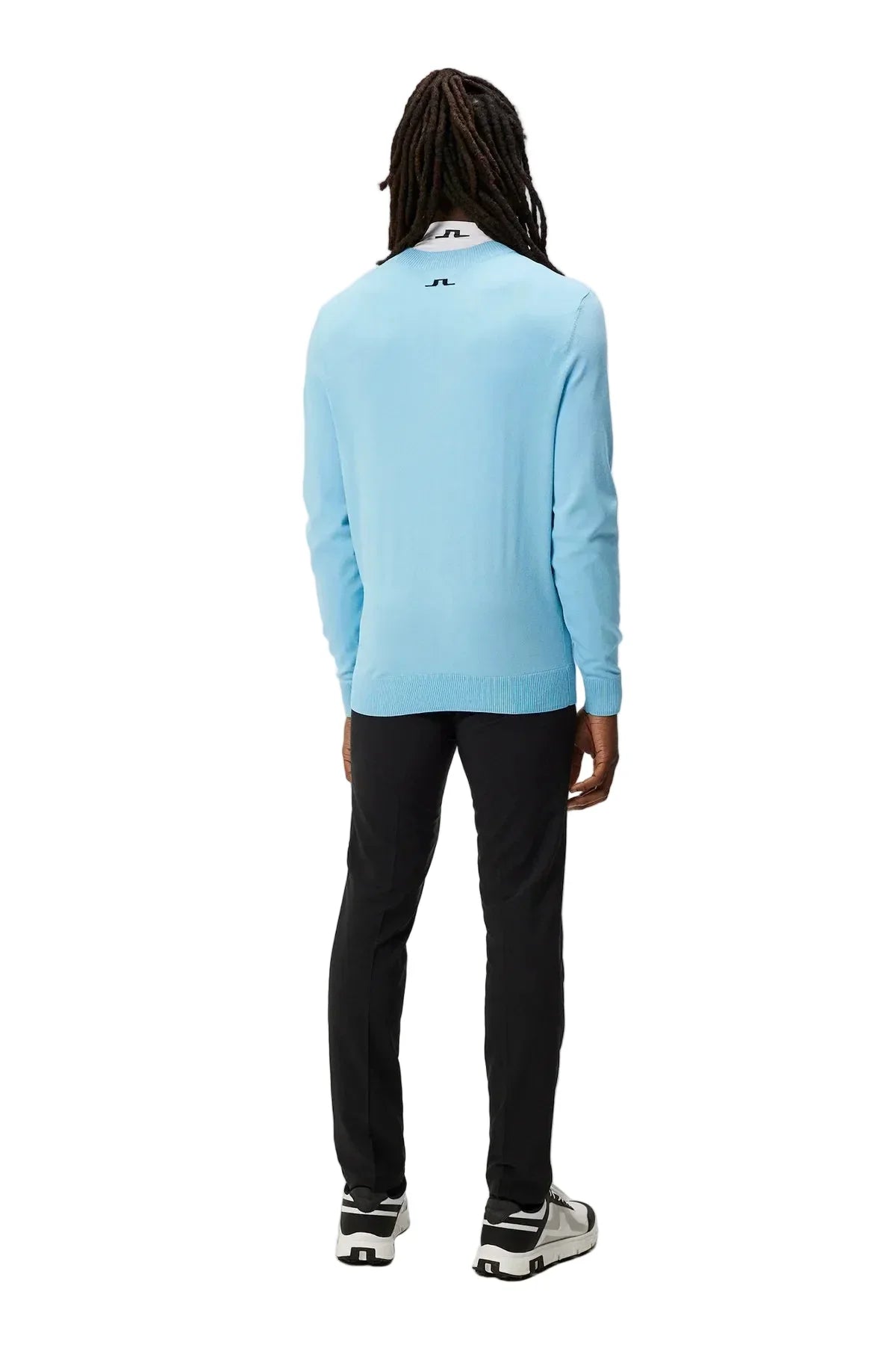 J.Lindeberg Gus Knitted Sweter Baltic Blue - Epic Golf