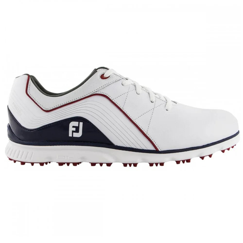 Footjoy Pro SL White/Navy/Red- Męskie Buty Golfowe - Epic Golf