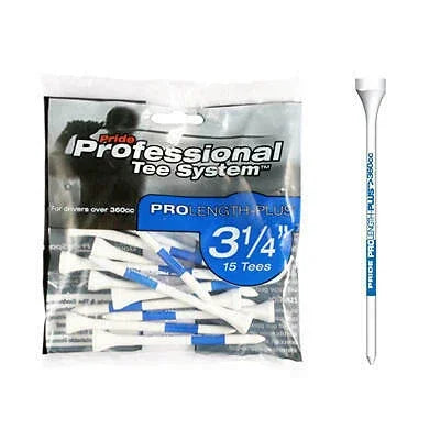 Pride Golf PTS 3-1/4" Bags of 15 Tees Blue - Epic Golf