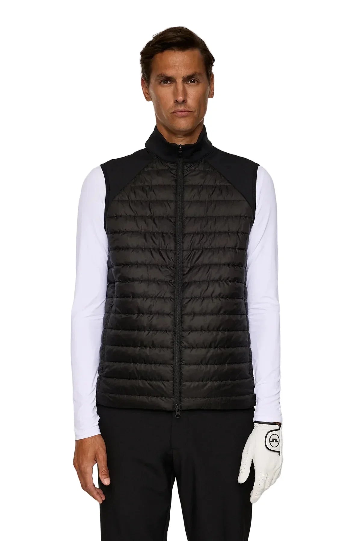 J.Lindeberg Hayden Quilt Hybrid Kamizelka Czarna - Epic Golf