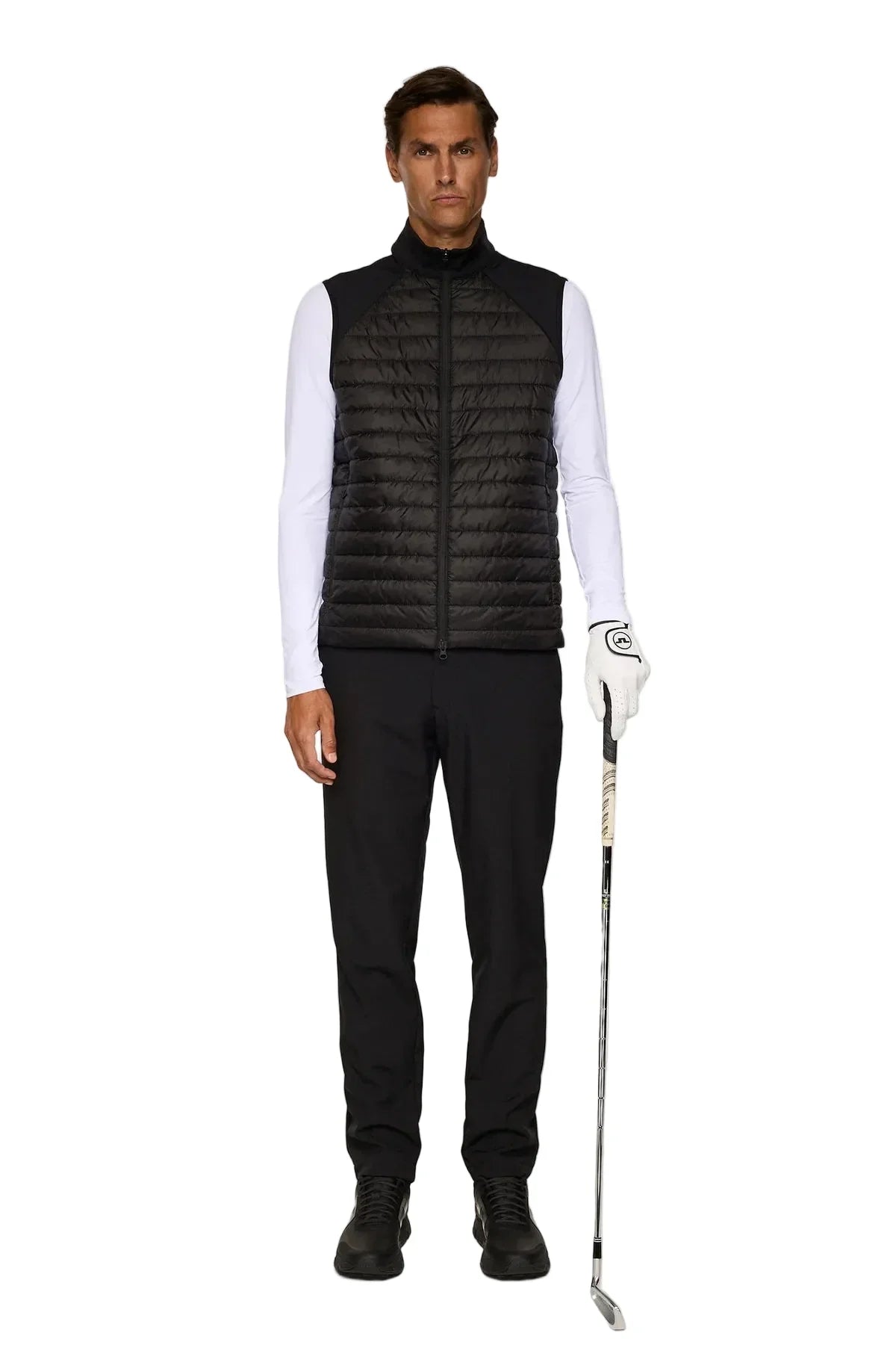 J.Lindeberg Hayden Quilt Hybrid Kamizelka Czarna - Epic Golf