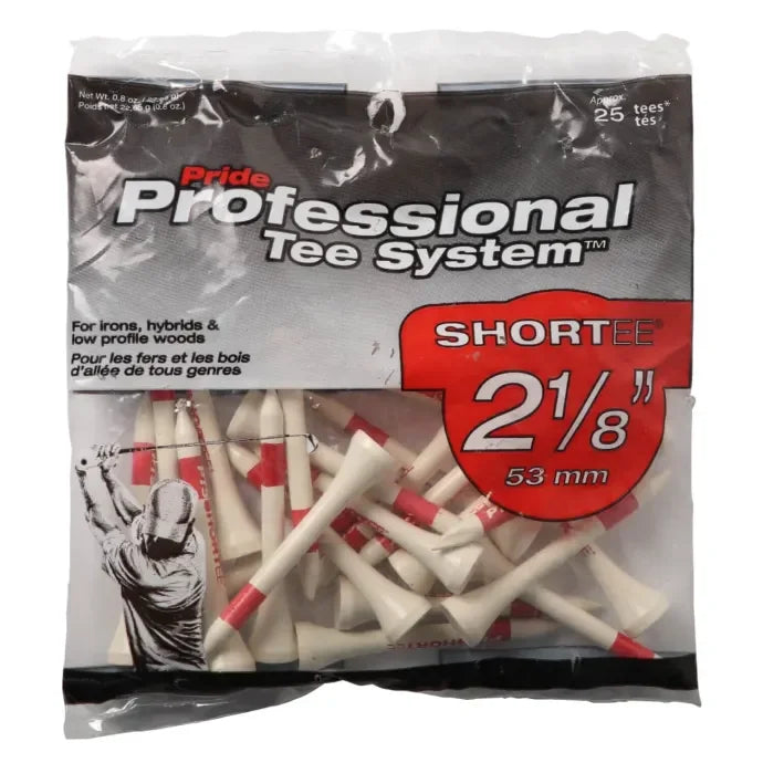 Pride Golf PTS 2-1/8" Bags of 25 Tees Red - Epic Golf