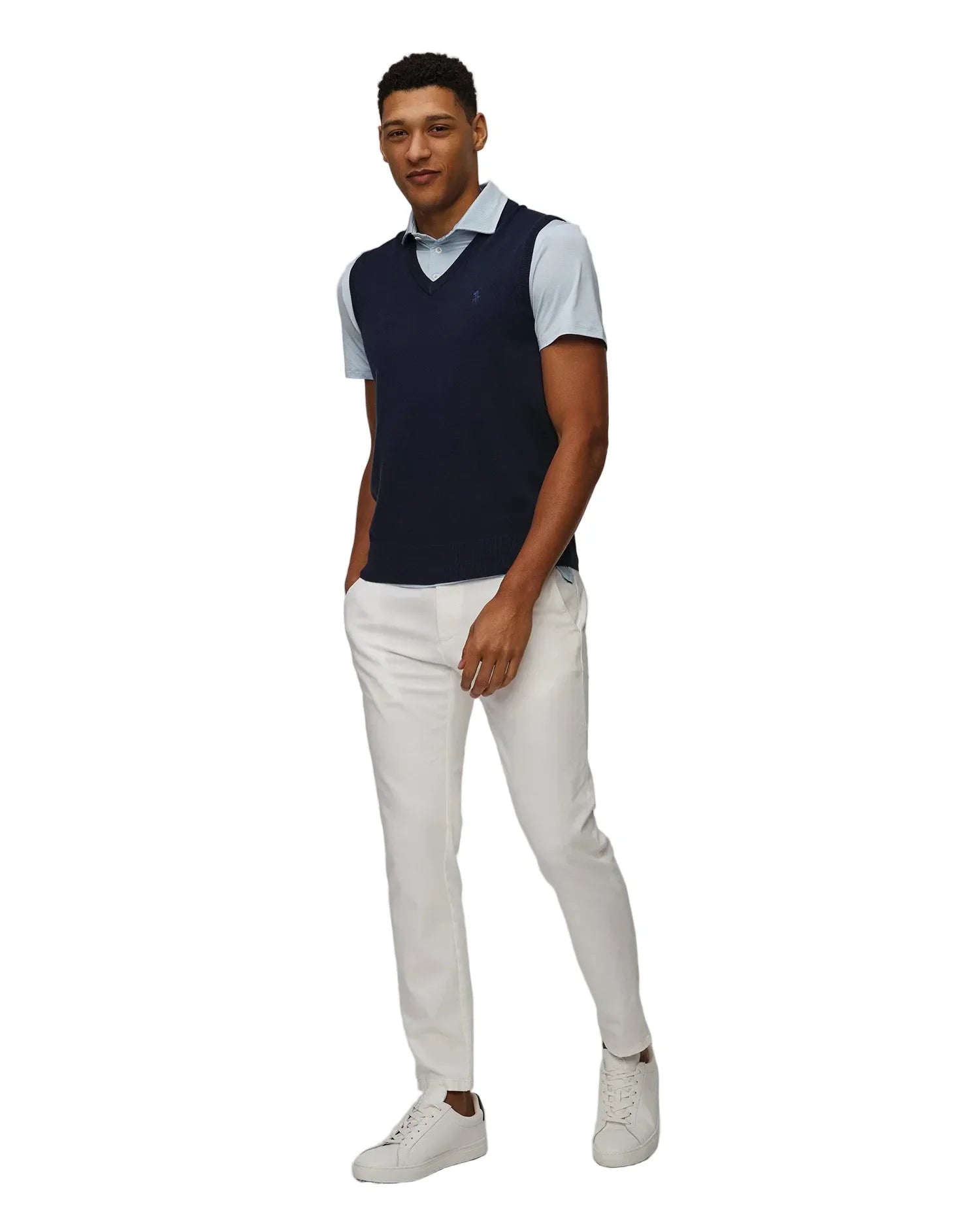 Ralph Lauren Sweater Vest- Granatowa Kamizelka Męska - Epic Golf