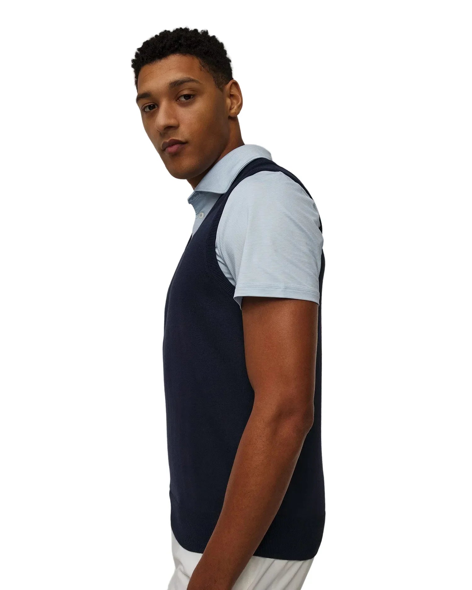 Ralph Lauren Sweater Vest- Granatowa Kamizelka Męska - Epic Golf