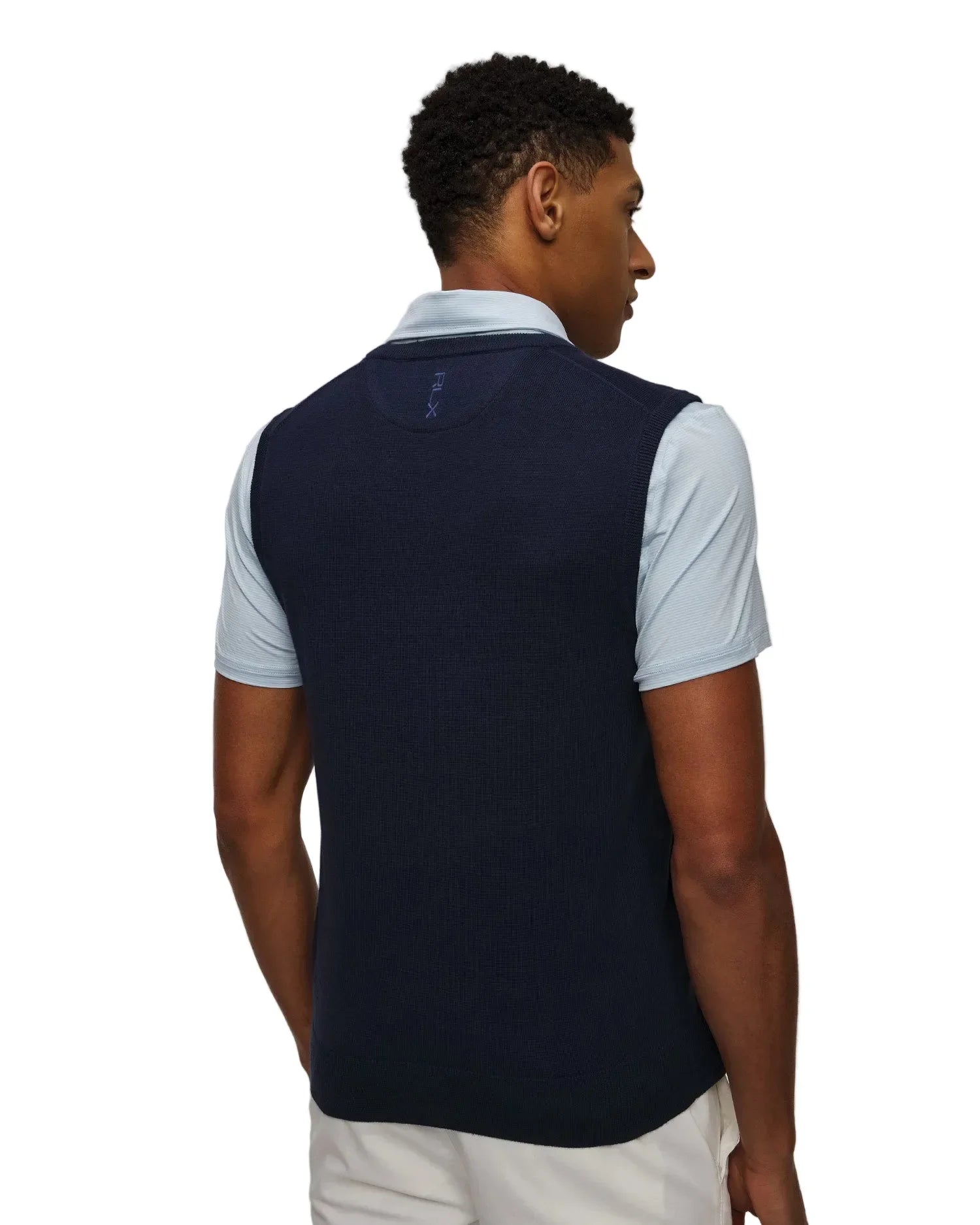 Ralph Lauren Sweater Vest- Granatowa Kamizelka Męska - Epic Golf