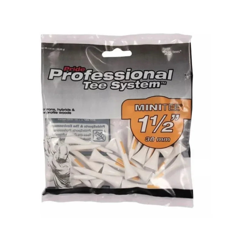 Pride Golf PTS 1-1/2" Bags of 25 Tees Orange - Epic Golf
