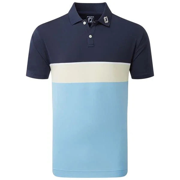 Footjoy Colour Theory Navy/White Polo Męskie - Epic Golf