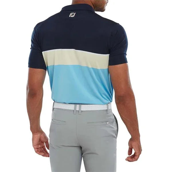 Footjoy Colour Theory Navy/White Polo Męskie - Epic Golf