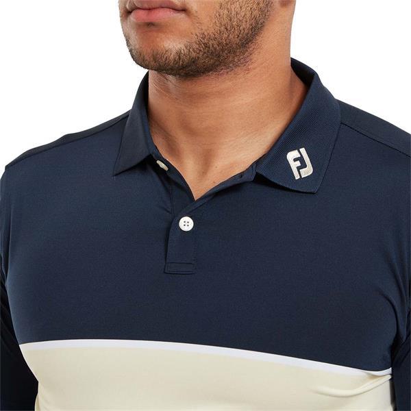 Footjoy Colour Theory Navy/White Polo Męskie - Epic Golf