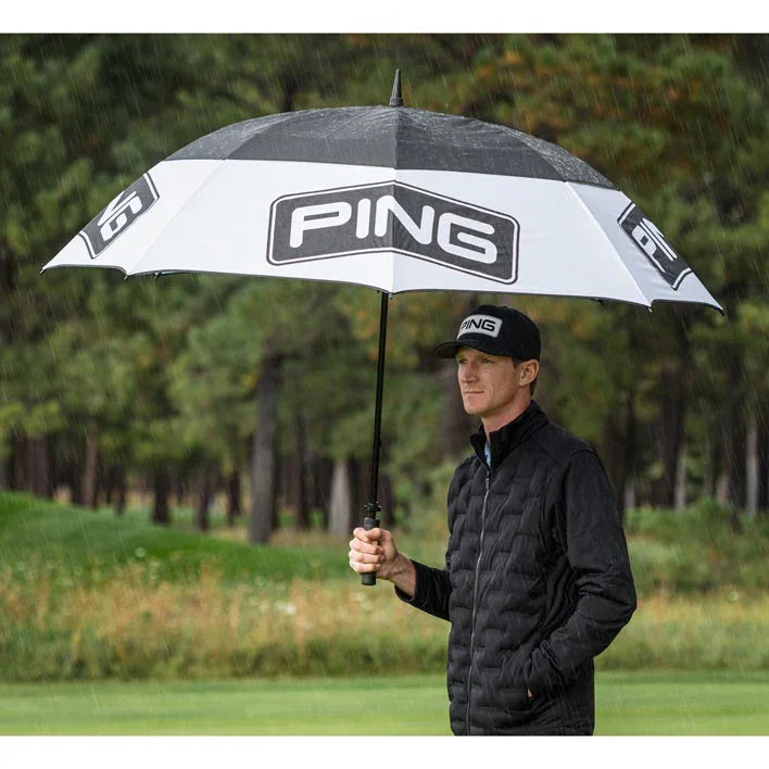 PING Tour Umbrella Parasol BIały/Czarny - Epic Golf