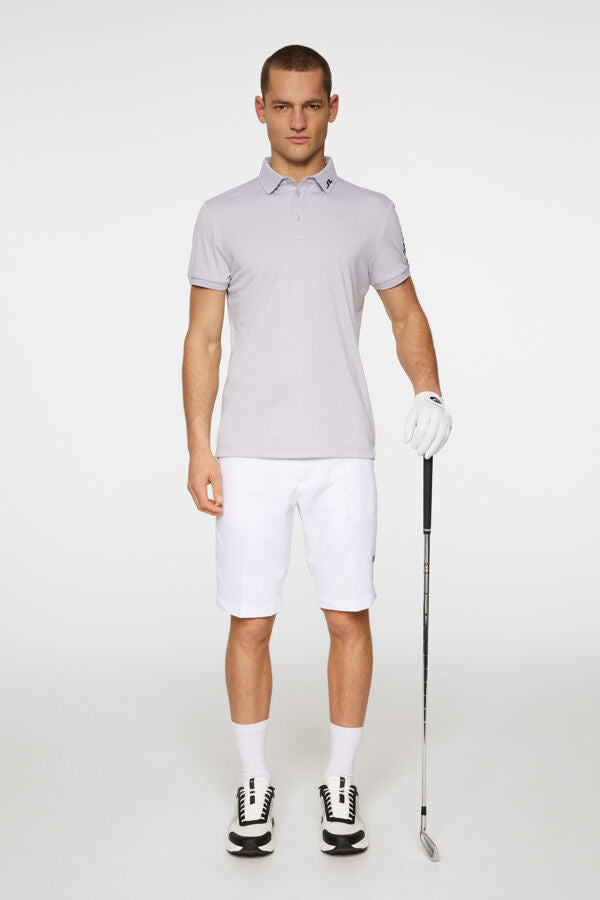 J. Lindeberg Męskie Polo Tour Tech Light Grey Melange