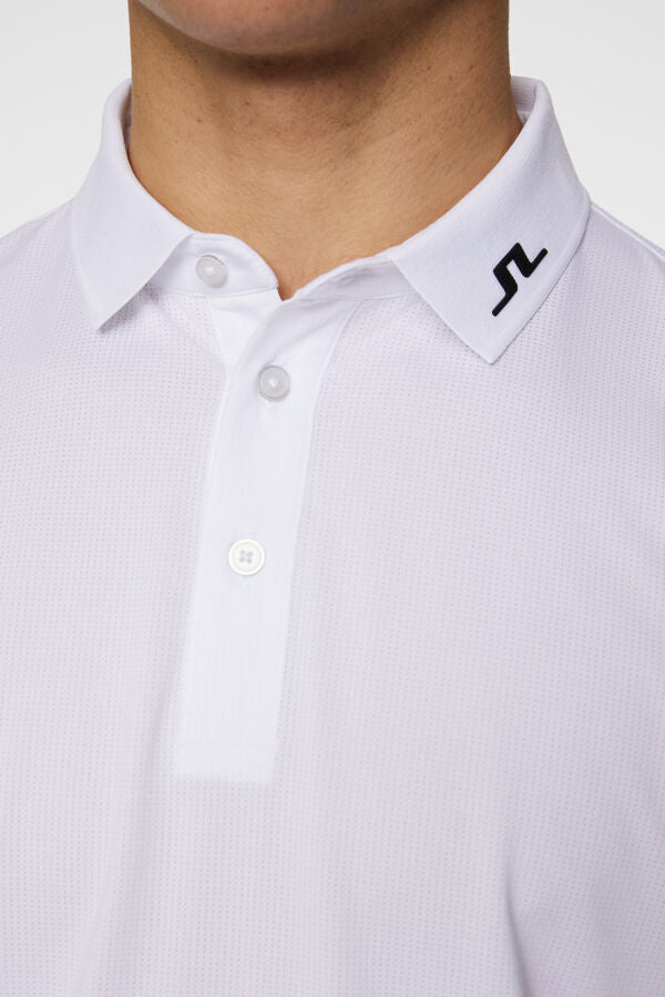 J. Lindeberg Męskie Polo Heath Strike White