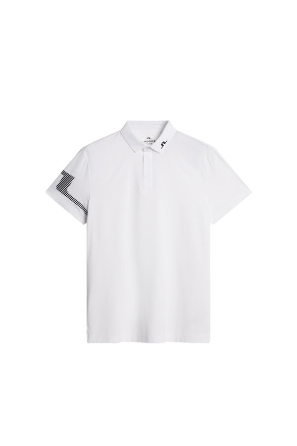 J. Lindeberg Męskie Polo Heath Strike White