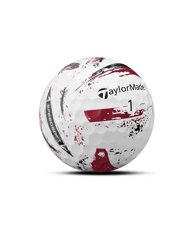 Taylormade Piłki Speedsoft Ink Czerwone, 12 sztuk