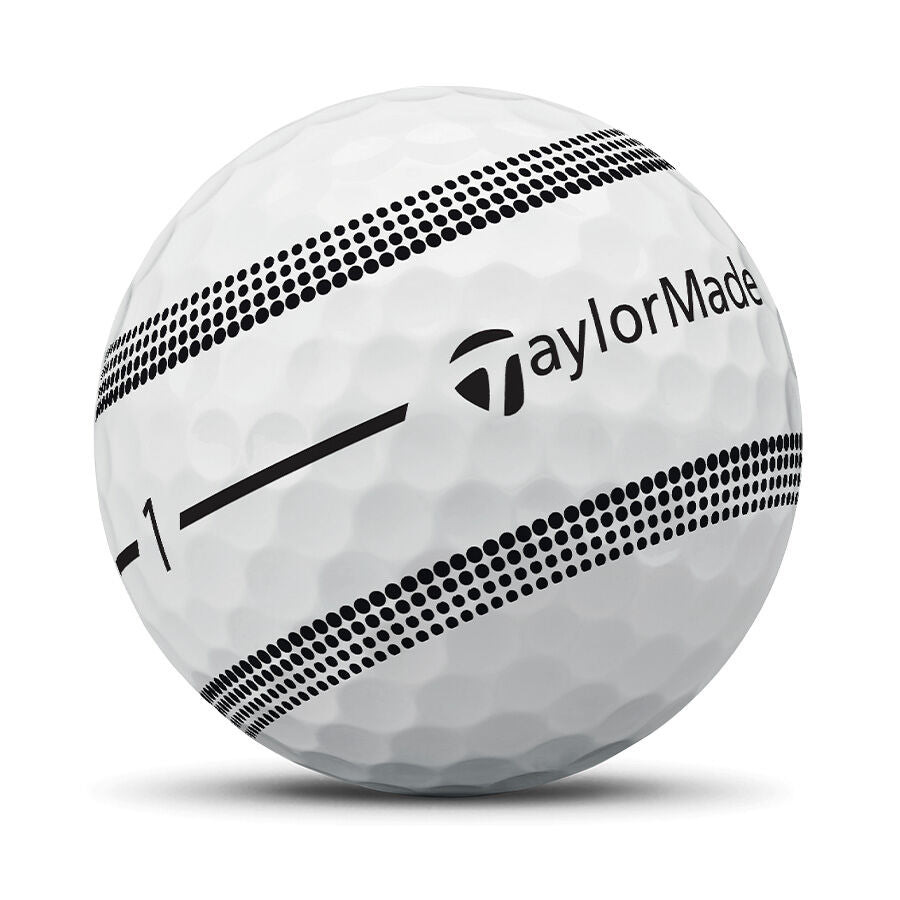 Taylormade Piłki TP5X Stripe White, 12 sztuk