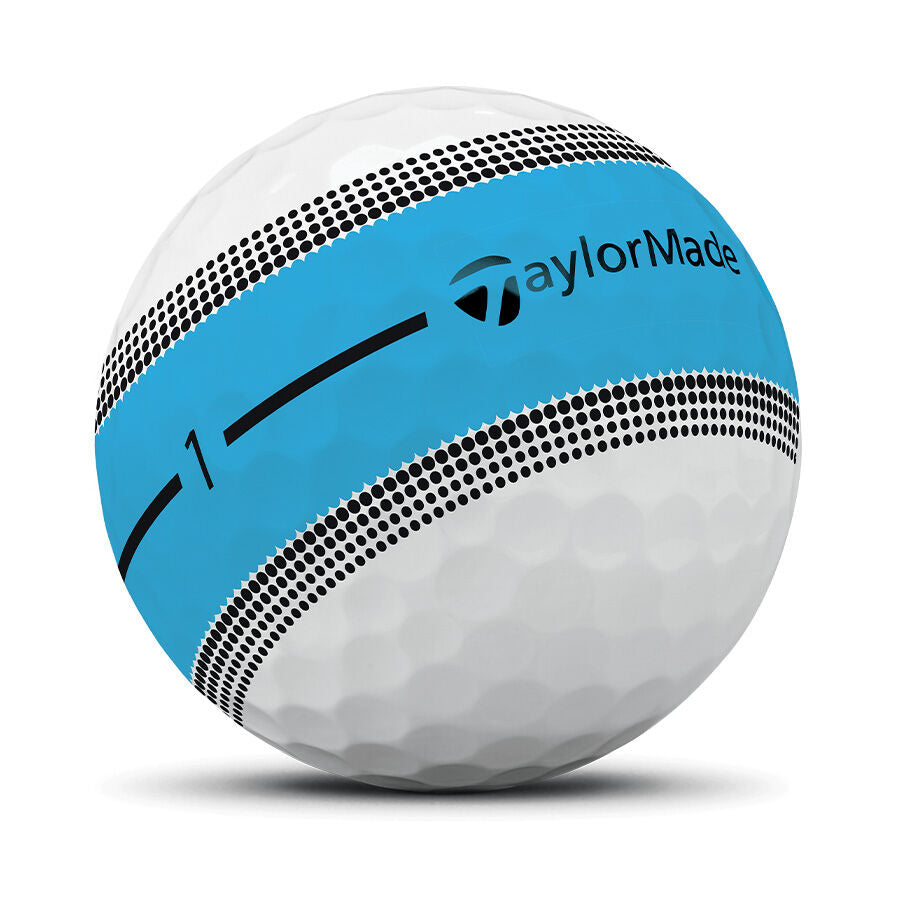 Taylormade Piłki Tour Response Stripe Neon Blue, 12 sztuk