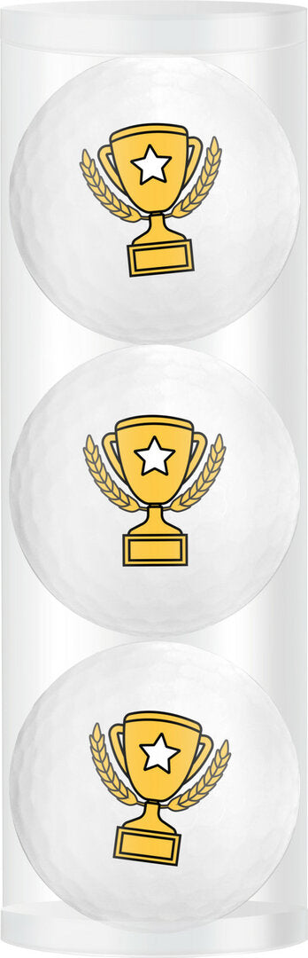 Zestaw 3 Piłek Golfowych Trophy Matt White