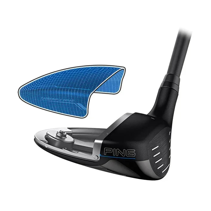 Wizualizacja karbonowej korony Carbonfly Wrap w główce kija PING G440 MAX Fairway Wood