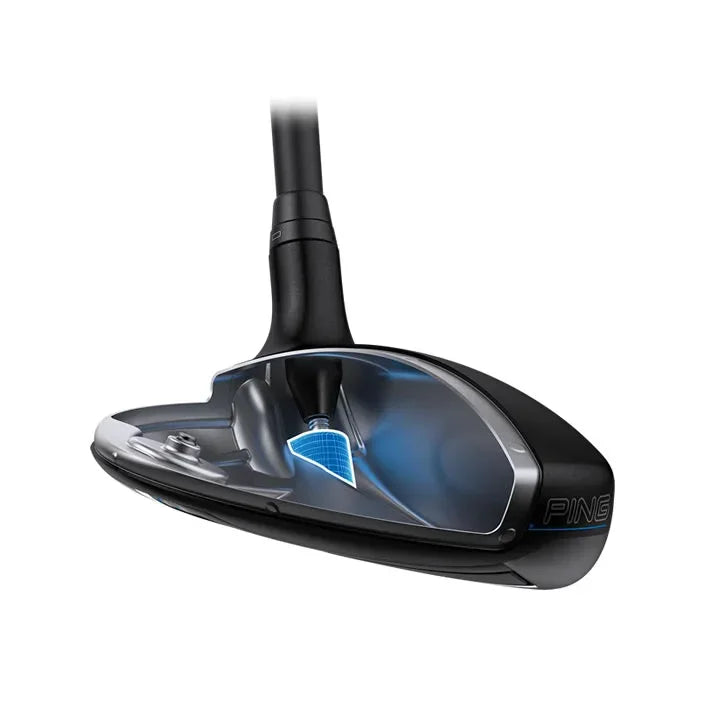 Wizualizacja przekroju główki PING G440 MAX Fairway Wood z zaznaczonym środkiem ciężkości